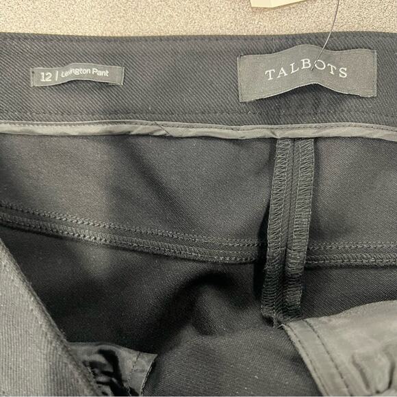 NWT Talbots Lexington Pants Black Size 12 Textured Ponte Knit Ankle Pants - Picture 6 of 12